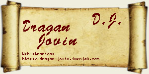 Dragan Jovin vizit kartica